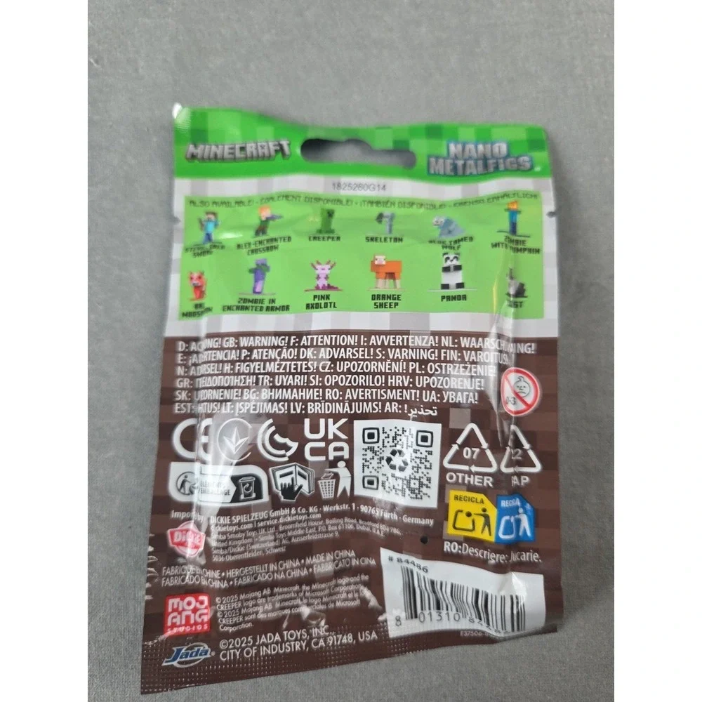 Jada Toys Minecraft Nano Metalfigs Metal Action Figure Steve Creeper Panda Sheep